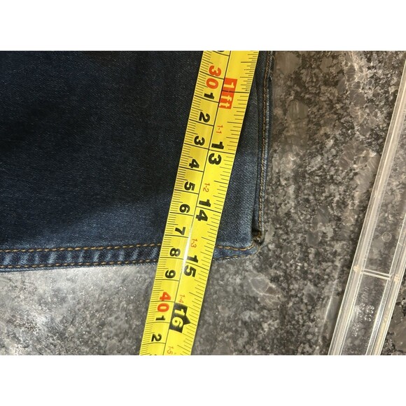 Free People Denim Skirt Size Large Blue Mini Straight Boho Jean Stretchy Zip - Picture 5 of 6